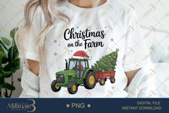 Christmas on the Farm PNG: Rustic Holiday Design