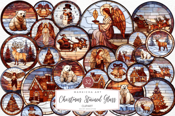 Christmas Stained Glass Clipart: A Guide to High-Quality Digital Design
