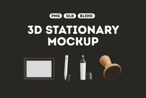 Elevate Your Brand with Stationery Mockup 3D Kit Pack 4