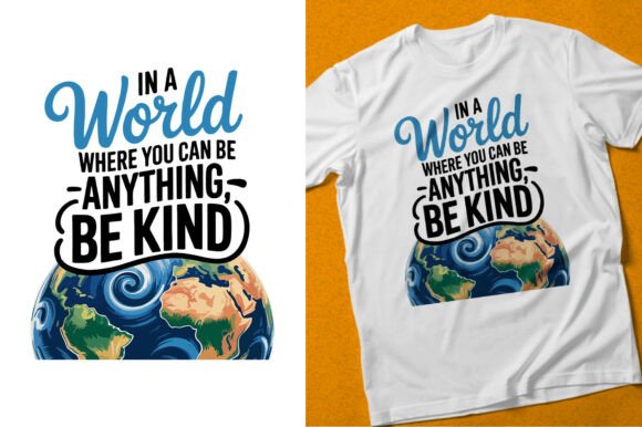 Elevate Your Message with the World Anything Be Kind Awareness T-Shirt Design