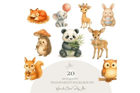 Evaluating the Cute Woodland Animals Aquarell Clipart Set for Professional and Personal Design Projects
