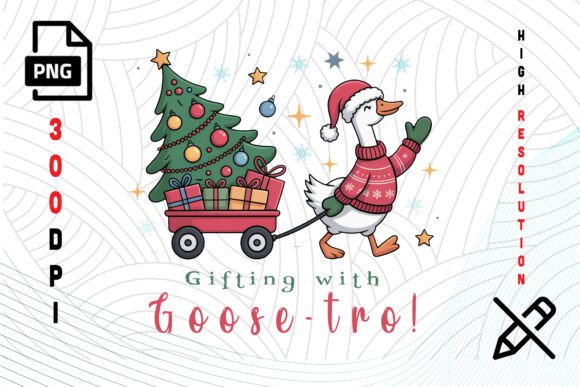 Integrating the Christmas Goose Gifts PNG Design into Your Holiday Production Workflow