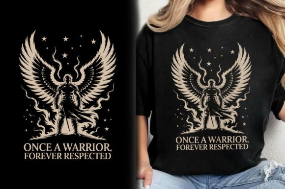 Once a Warrior Forever Respected T-Shirt Design