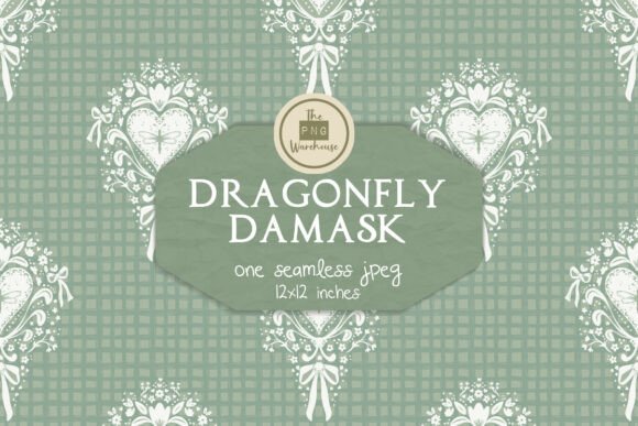 Unlocking Vintage Charm with the Dragonfly Damask Seamless Pattern JPEG